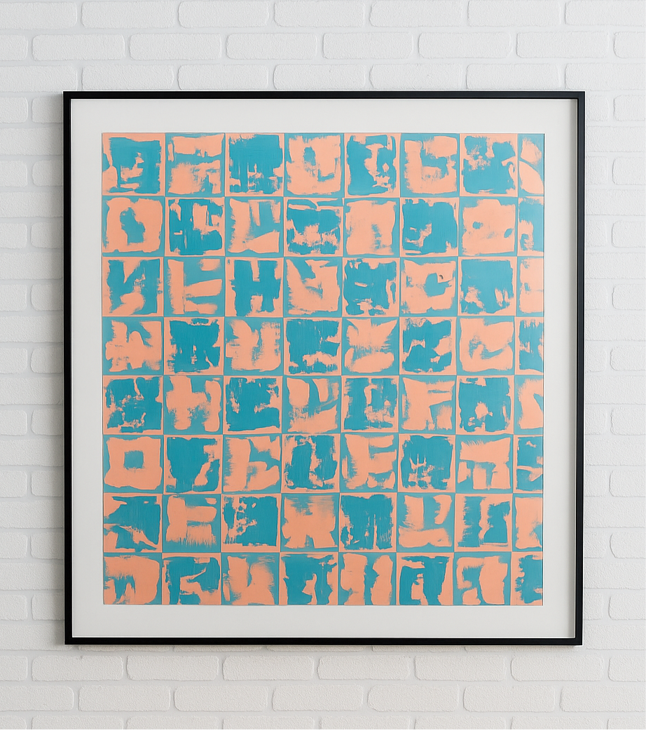 Bubblegum squares 40x40”