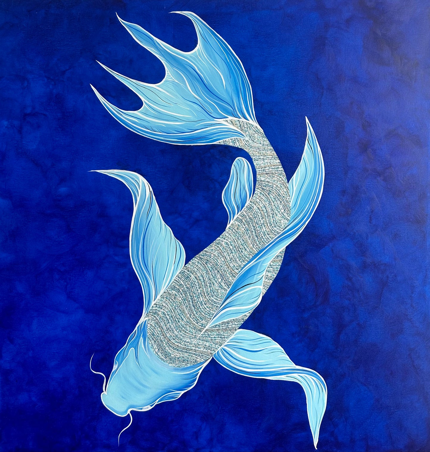 Yin n Yang Koi Fish 42X42” X 2