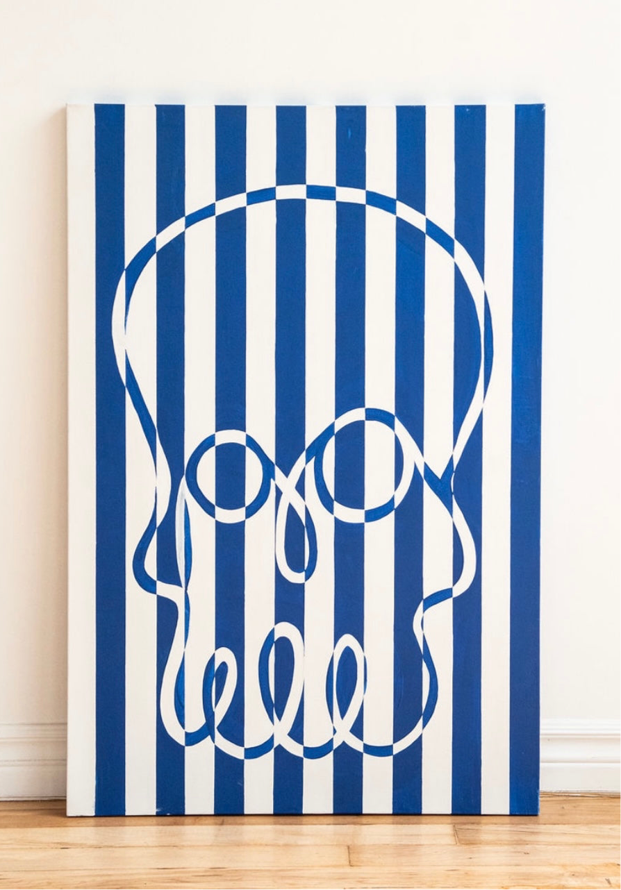 Vertical Skull 24x36”