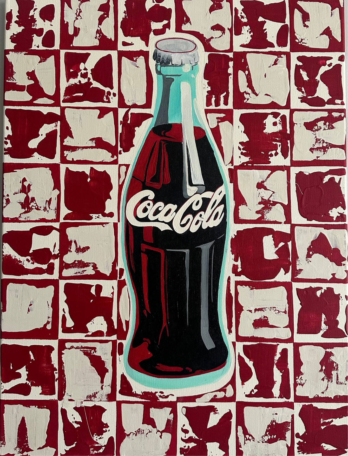 Coca Cola X Abstract Squares Print 16”