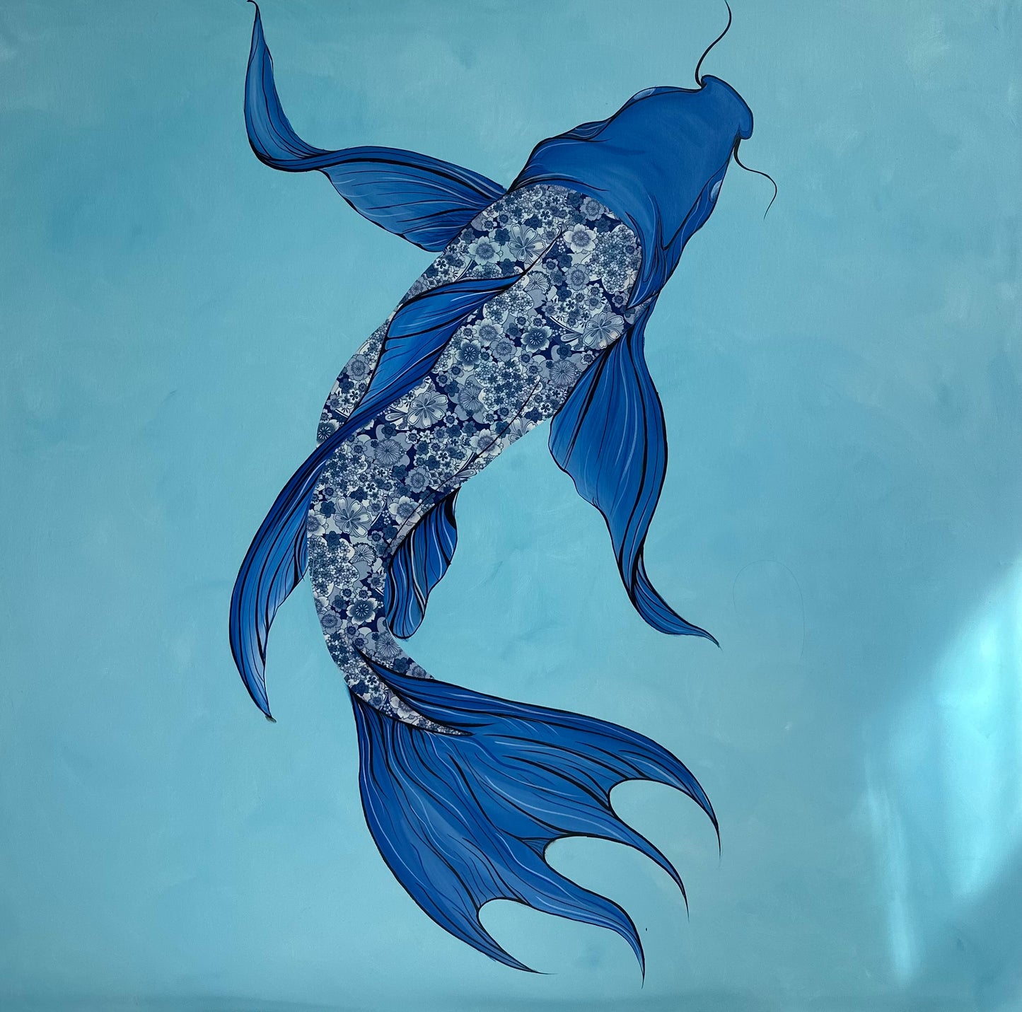 Yin n Yang Koi Fish 42X42” X 2