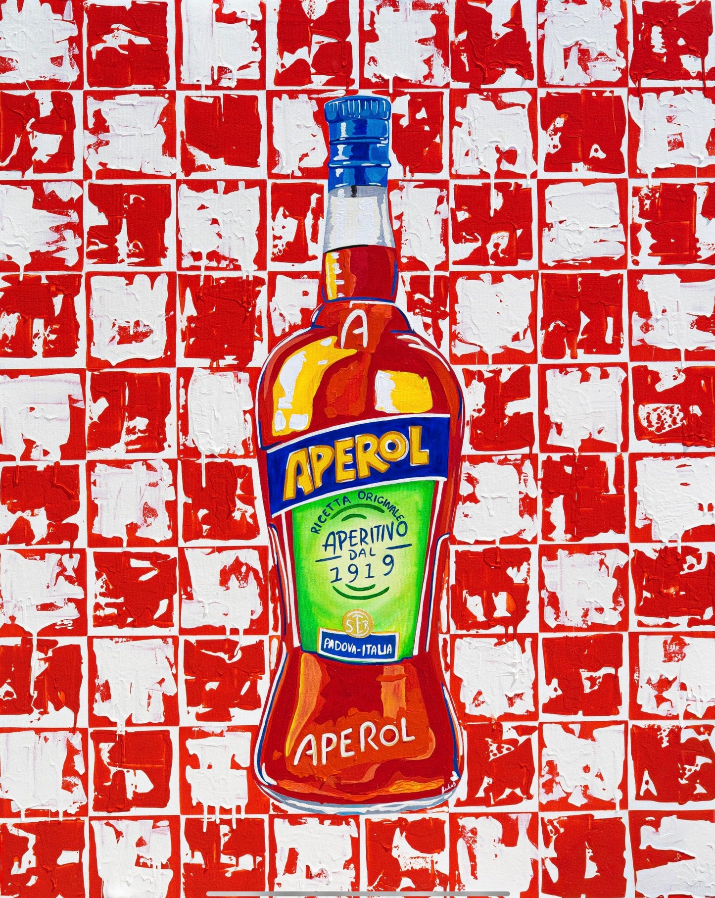 Aperol X Abstract Squares Print 30” x 40”
