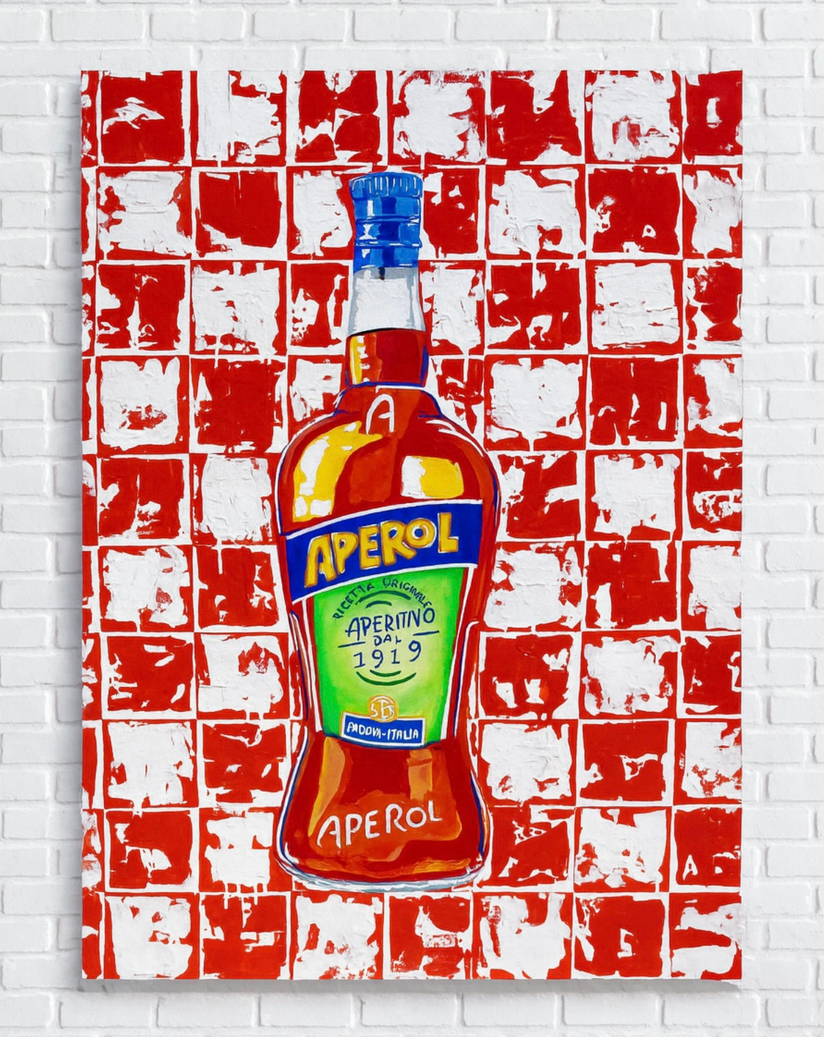 Aperol X Abstract Squares 40 X 50”