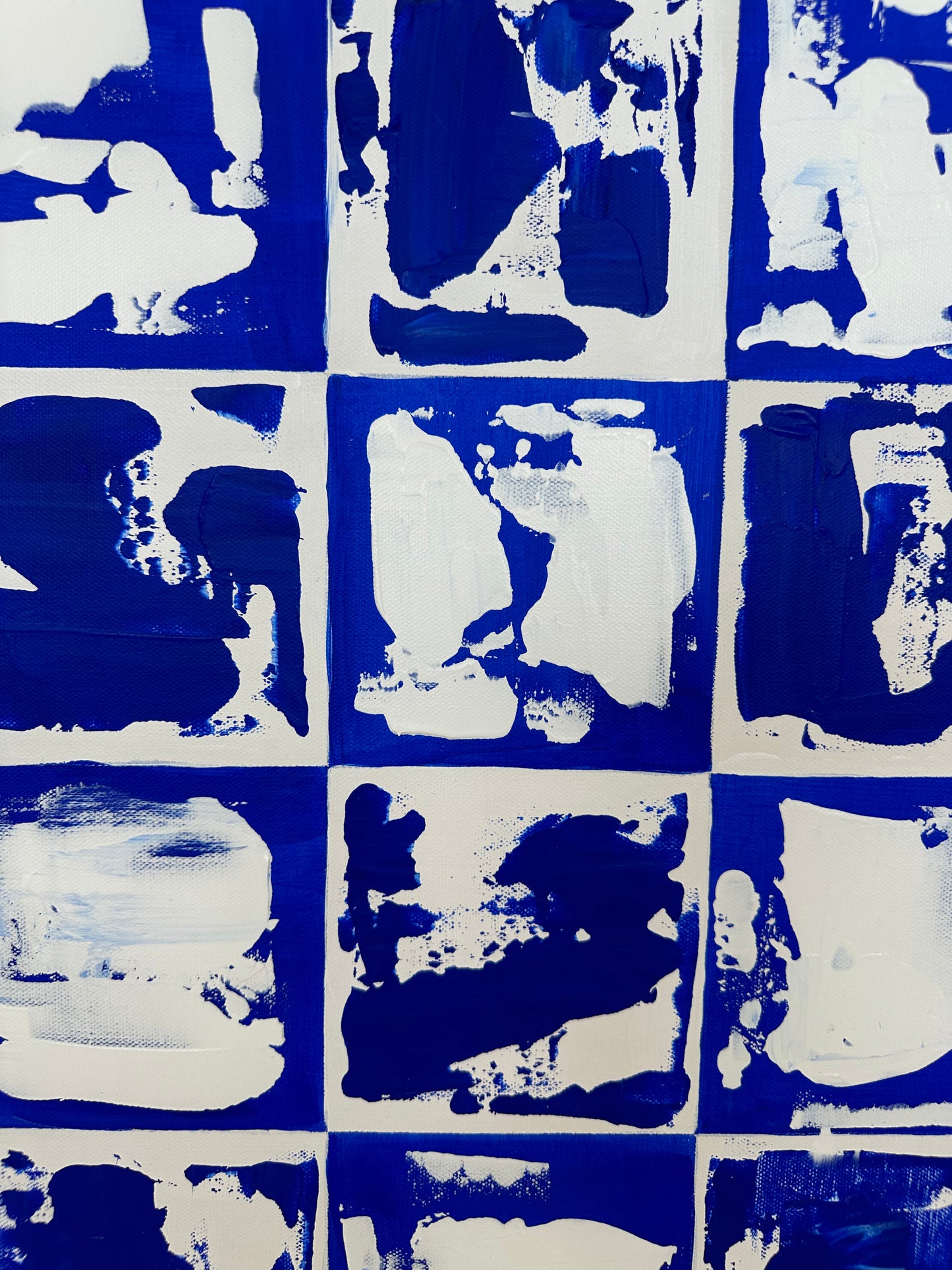 Blue and White Checkered 30X40"