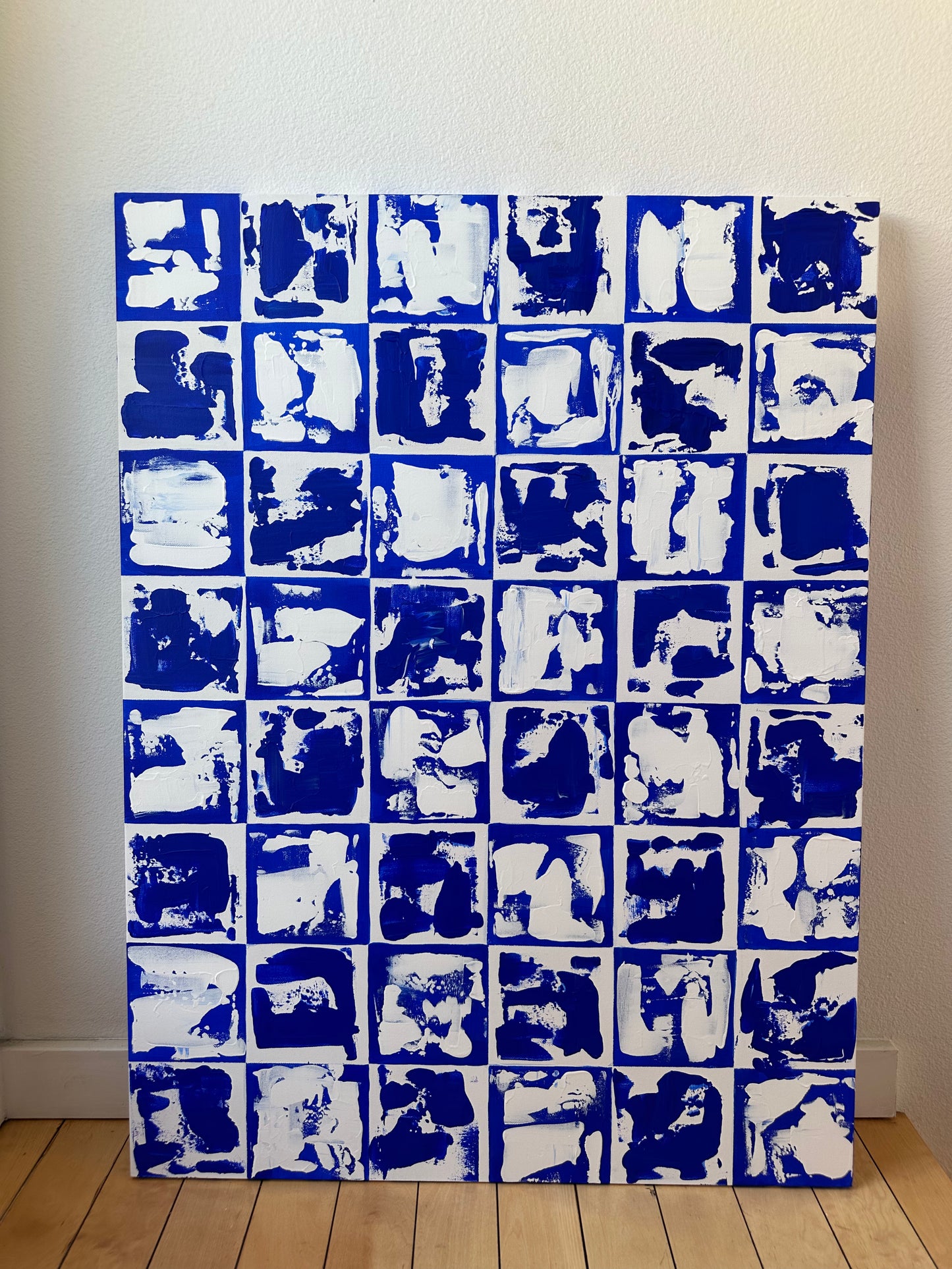 Blue and White Checkered 30X40"