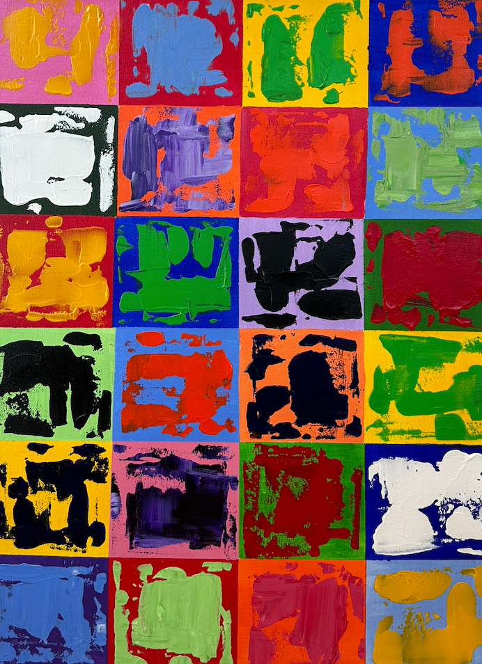 Coloured Squares 16x20"