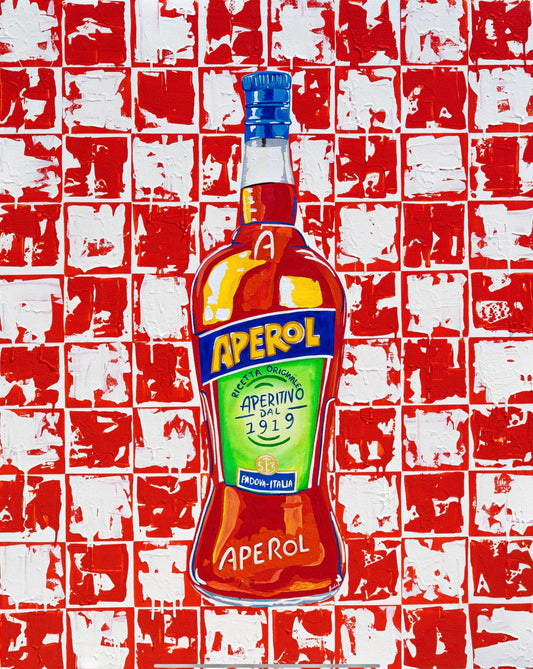 Aperol X Abstract Squares Print 30” x 40”