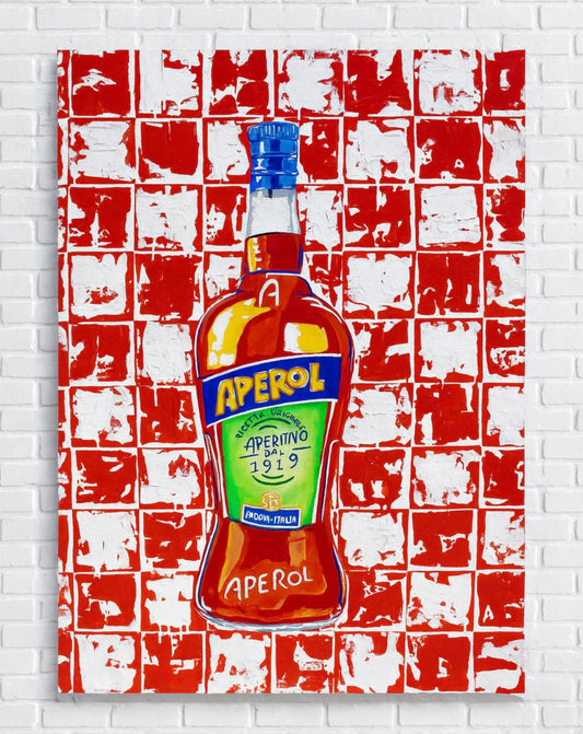 Aperol X Abstract Squares 40 X 50”