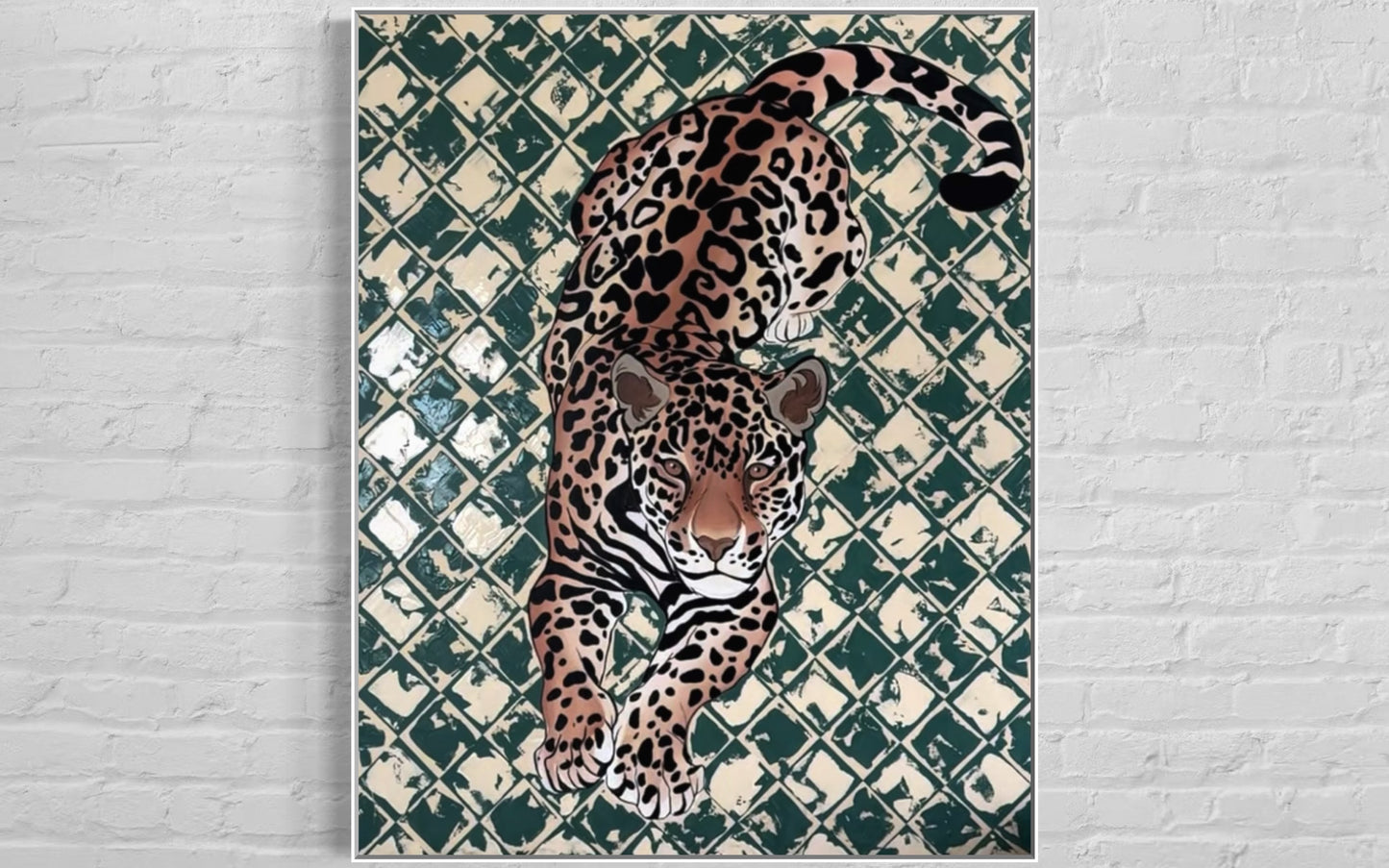 Tiger X Abstract Squares 40 X 50”