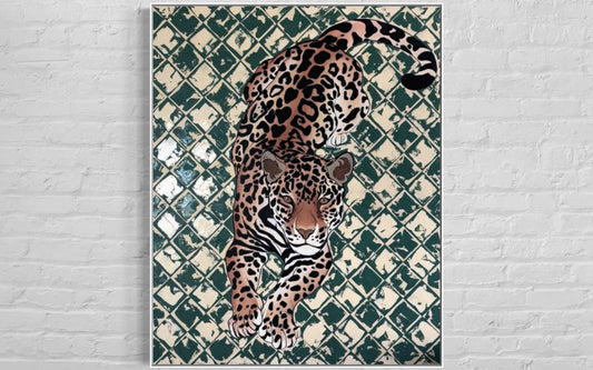 Tiger X Abstract Squares 40 X 50”